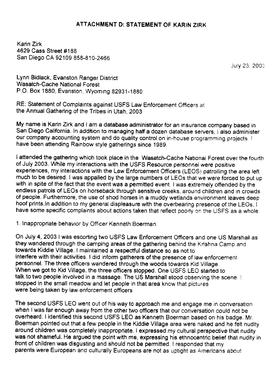 September 9, 2003, Notice of